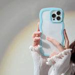 Wave Border Mobile Phone Case Solid Color Simple Candy Color - EX-STOCK Canada