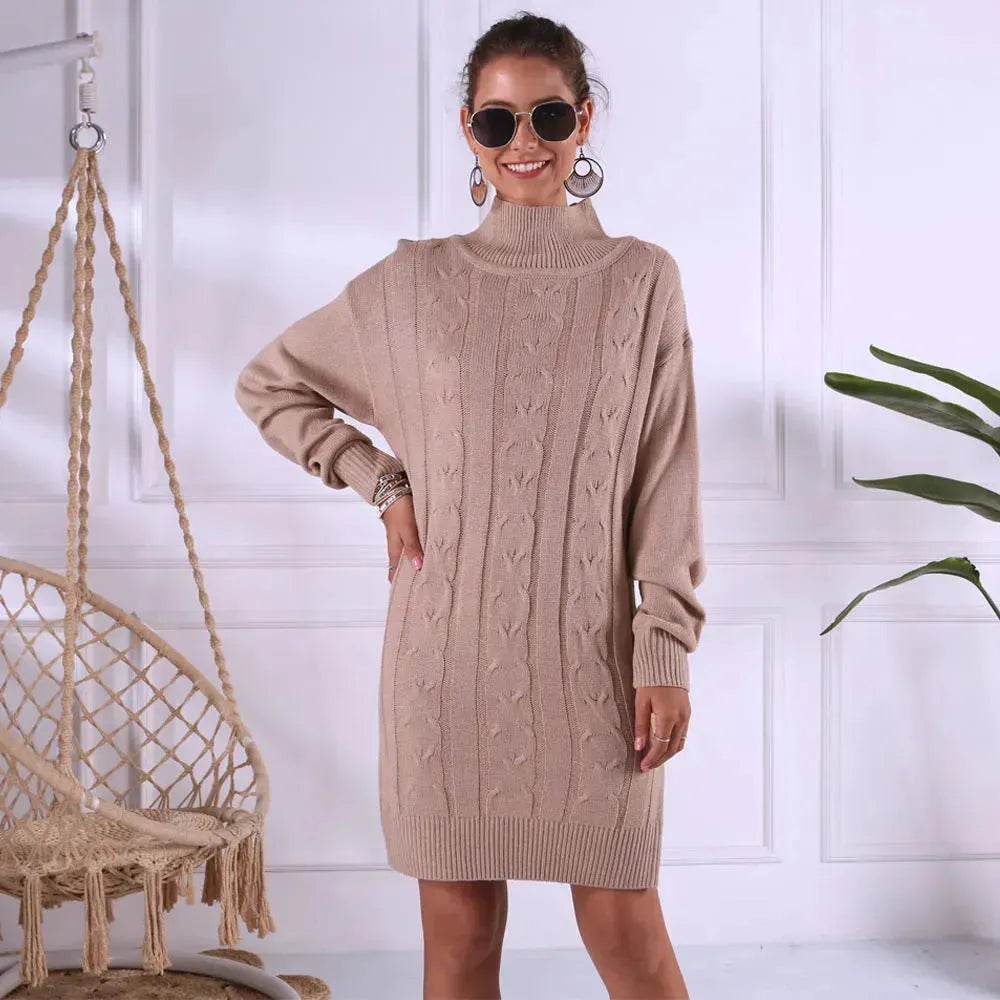Autumn Winter Knitted Mini Sweater dress - EX-STOCK Canada