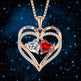S925 Silver Double Love Necklace With Rhinestones Fashion Personality Heart-shaped Necklace Valentine's Day Gift - EX-STOCK Canada