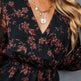 Casual V-neck Elegant Summer Spring Long Sleeve Chiffon Floral mini Dress - EX-STOCK CANADA