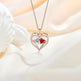 S925 Silver Double Love Necklace With Rhinestones Fashion Personality Heart-shaped Necklace Valentine's Day Gift - EX-STOCK Canada