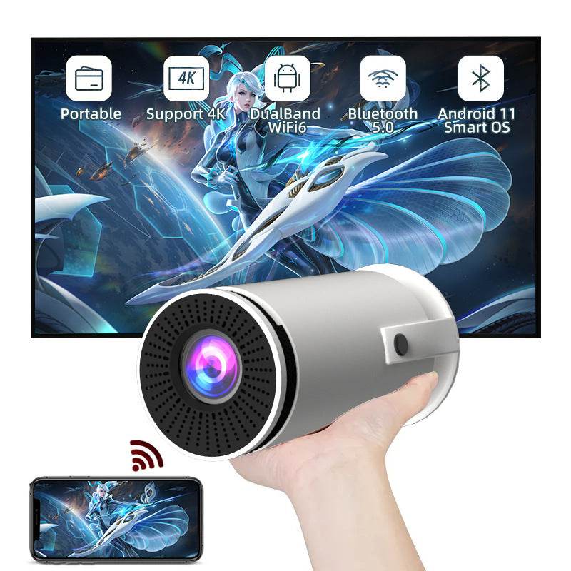 Barrel Machine Hy300 Smart AnzhuoHD Projection Screen Home Recommend Projector  EX-STOCK CANADA