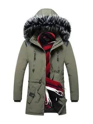 Fur Collar Hoodie Winter Parka Jacket for men - EX-STOCK Canada