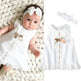 Girls baby sleeveless bow skirt Dress Christening Dress Baby girl Dress Baptism Gown - EX-STOCK Canada