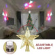 Christmas Tree Top Light Star Snowflake Shape LED Laser Projector Lights Christmas Tree Ornament - EX-STOCK CANADA