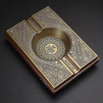 Luxury Wooden Metal Alloy 4 slots Cigar Ashtray - EX-STOCK Canada