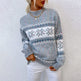 Winter Snowflake Sweater Fashion Half Turtleneck Pullover Knitted Tops Women's Christmas Clothing EX-STOCK Canada 