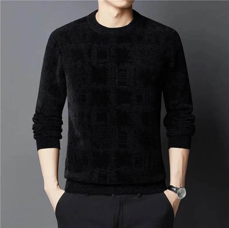 Winter Fleece-lined Chenille Pullover Sweater For Men - EX-STOCK Canada