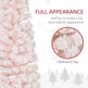7.5ft Flocked Christmas Tree, Pencil Christmas Tree With Realistic Branch Tips, Folding Metal Stand EX-STOCK Canada 