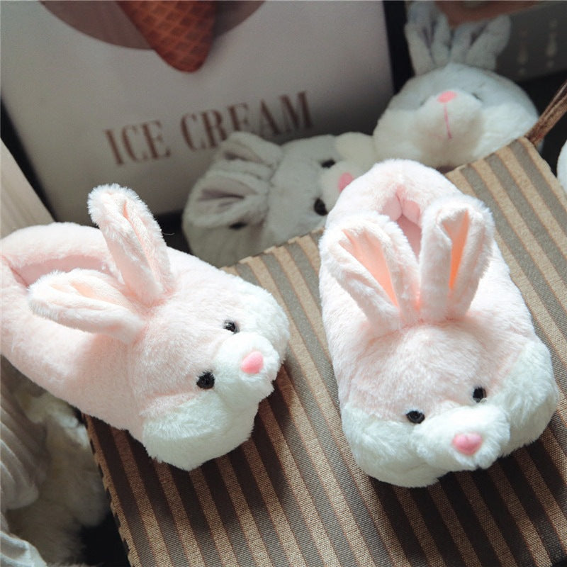 Female Winter Warm Rabbit Home Couple Slippers | EX-STOCK product gallery photo 2