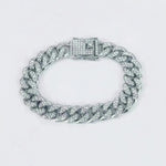 Alloy Line Cuban Link Chain Diamond Bracelet - EX-STOCK CANADA