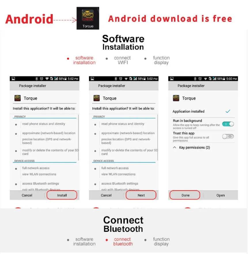 KONNWEI KW910 full protocol ELM327 OBD2 vehicle fault diagnostic Scanner detector tool - EX-STOCK Canada