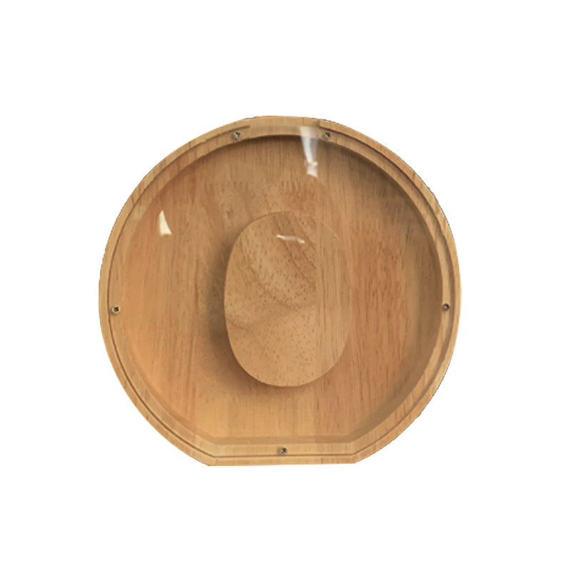 Wooden O on a white background