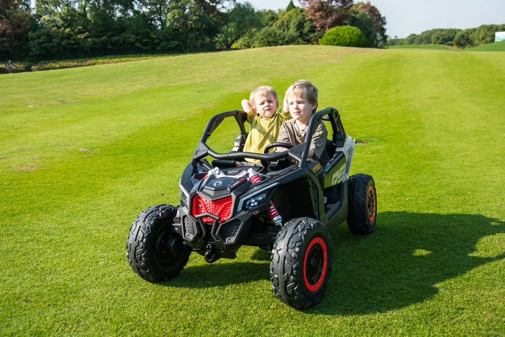 2026 2X24V CAN AM MAVERICK 4X4 2 Seater DELUXE Kids Ride On Car with Remote Control 