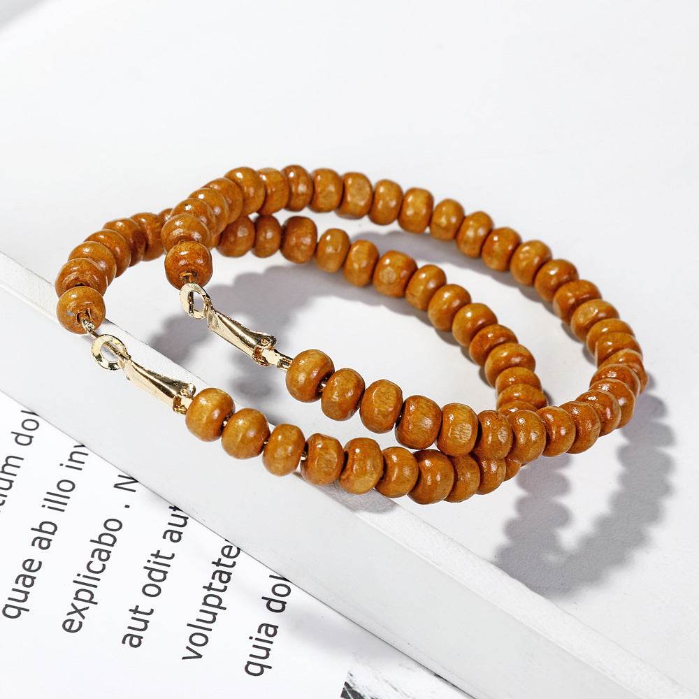 Handmade wooden beaded earrings and earrings - EX-STOCK Canada