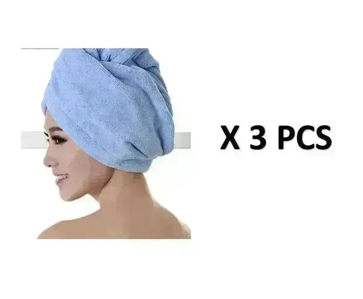 Women's Microfiber Hair Dryer Cap Absorbent Hair Towel. - EX-STOCK CANADA