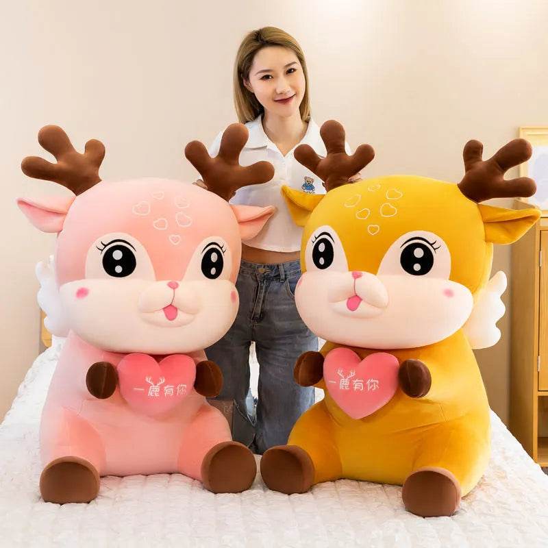 Cute Sika Deer Plush Toy Rag Doll Sleeping Pillow - EX-STOCK Canada