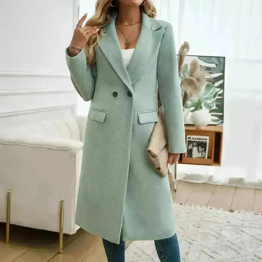 Winter Classy Lapel Trench Coat for women - EX-STOCK CANADA