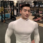 Workout Clothes Contrast Color Slim Fit T-shirt Men - EX-STOCK CANADA