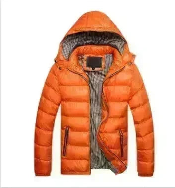 Winter leather Puffer coat for men Hooded padded Winter jacket for men - EX-STOCK CANADA
