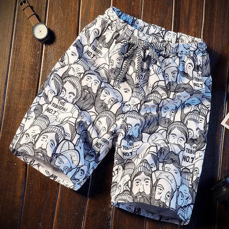 Men's Casual Printed Five-point Beach Short Pants underwear. - EX-STOCK Canada