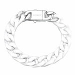 Spliced White Ceramic Cuban Link Chain Bracelet - EX-STOCK CANADA
