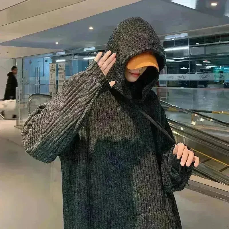 American Oversized Drawstring Turtleneck Hoodie Sweatshirt Men - EX-STOCK CANADA