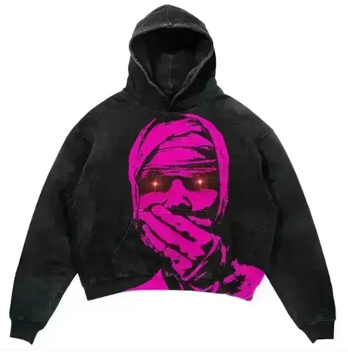 Men Skull Gothic Vintage Hoodie Sweatshirt Pullover top - EX-STOCK CANADA