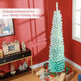 7' PVC Slim Pencil Artificial Christmas Tree 500 Branch Tips EX-STOCK Canada 
