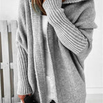Oversized Head cover Knitted Long Kimono Cashmere Cardigan for Women - EX-STOCK Canada