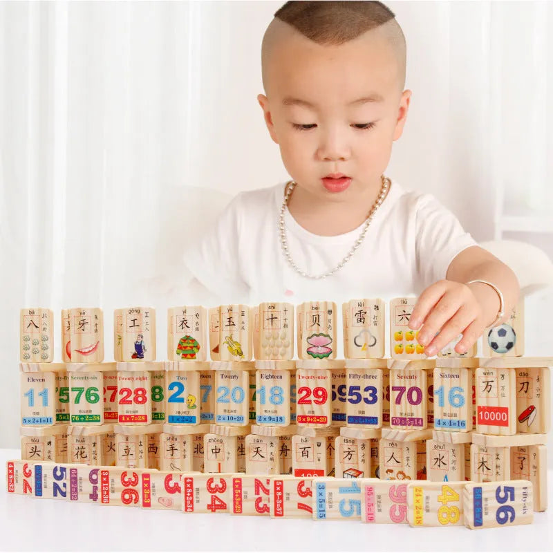 Wooden blocks math animal toys - EX-STOCK CANADA