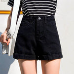 High Waisted Smoked Gray Denim Shorts For Women - EX-STOCK Canada