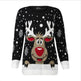 Christmas fawn deer jacquard Cashmere sweater - EX-STOCK Canada