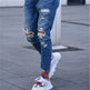 Men Fashion Ripped Hole Denim jeans pant trouser - EX-STOCK Canada