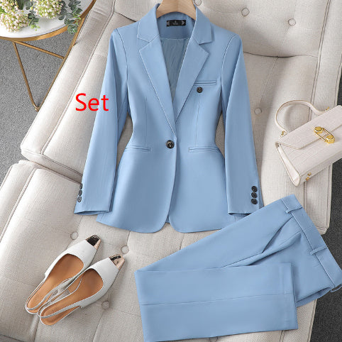 Women's Temperament Office Suit Set – Jacket & Pants, 3 Colors, S–4XL (Canada & USA)