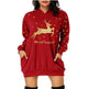 Christmas hot sale printed mid-length pocket hooded long-sleeved sweater - EX-STOCK Canada