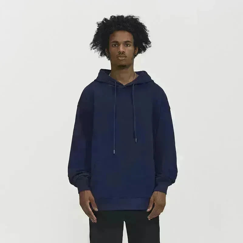 Plain Color American Retro Hoodie Pullover Sweatshirt Men - EX-STOCK CANADA