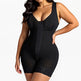 Women's Nylon Corset Bodysuit with Zipper – Belly Control, Hip Lift & Lumbar Support | Black & Skin