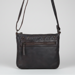 MET V Stitch Crossbody Leather Bag 
