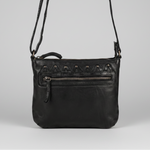 MET V Stitch Crossbody Leather Bag 