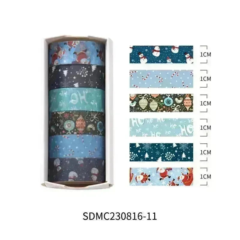 Creative Christmas Gift And Paper Adhesive Tape Journal Tape Christmas Decoration Material Cute Christmas Tape - EX-STOCK CANADA