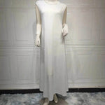 Abaya two piece set Elegant Satin Plain Color Abaya Kimono Open front Abaya Dubai Abaya wear for Middle East Women - EX-STOCK Canada