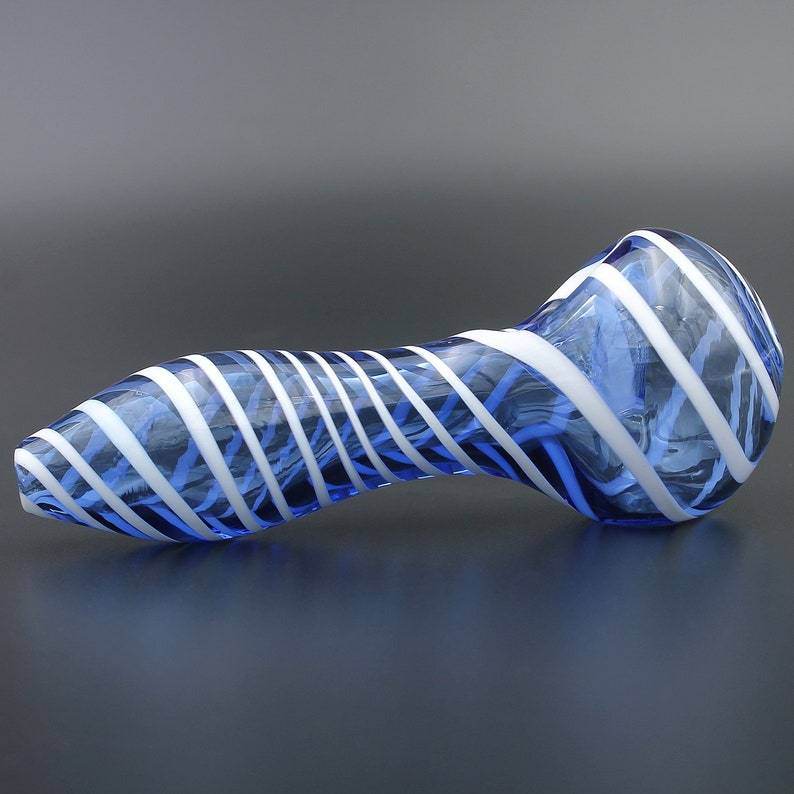 Color Stripes Glass Crafts Hookah Pipe - EX-STOCK Canada