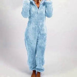 Women Polar Bear Winter hooded pajamas Jumpsuit Lounge wear Sleep wear - EX-STOCK Canada