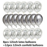 Sequined Latex Balloons for Birthday & Wedding Decorations – 12 Inch Colorful Party Balloons