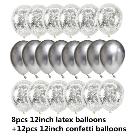 Sequined Latex Balloons for Birthday & Wedding Decorations – 12 Inch Colorful Party Balloons
