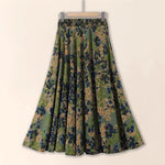 Floral patterned skirt on a beige background