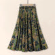 Floral patterned skirt on a beige background