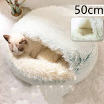 2 In 1 Dog And Cat Bed Pet Winter Bed Round Plush Warm Bed House Soft Long Plush Pets Bed Pet Products EX-STOCK Canada 