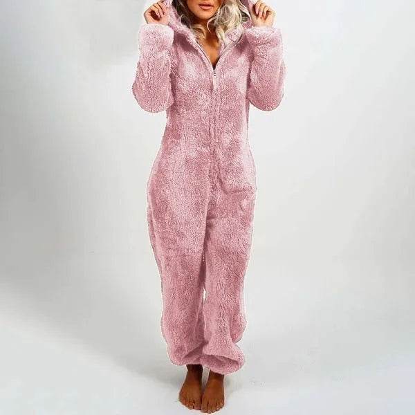 Women Polar Bear Winter hooded pajamas Jumpsuit Lounge wear Sleep wear - EX-STOCK Canada